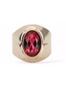 Prsten vinobraní šperky Ruby Original Vintage 14K produkt s růžovým zlatem VRC296r